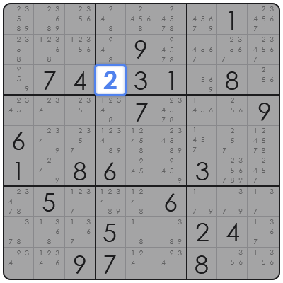 sudoku candidate identification